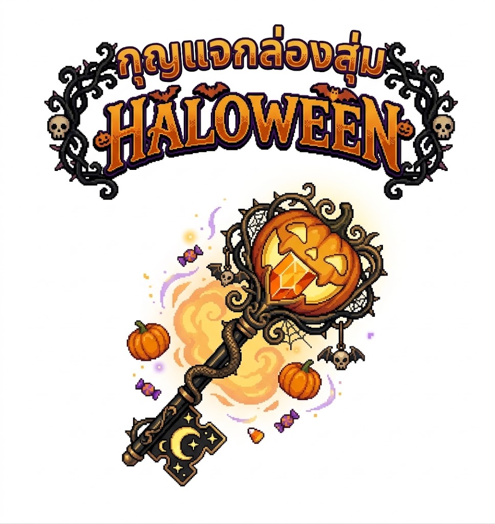 กุญแจกล่องสุ่มประจำเดือนตุลาคม HALLOWEEN (ซื้อ10ฟรี2)